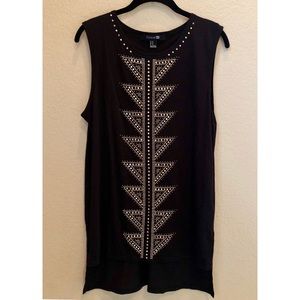 Forever 21 Black Tank Top with Studded Detail